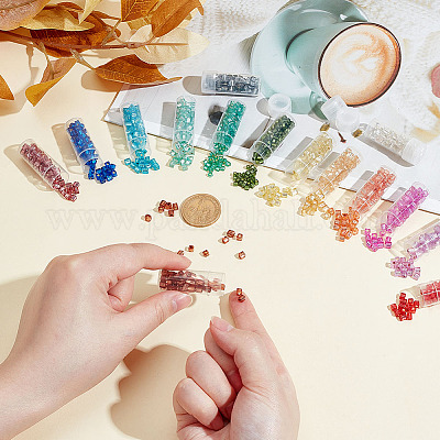 75 г 15-х цветных стеклянных бусин SEED-ME0001-17-1