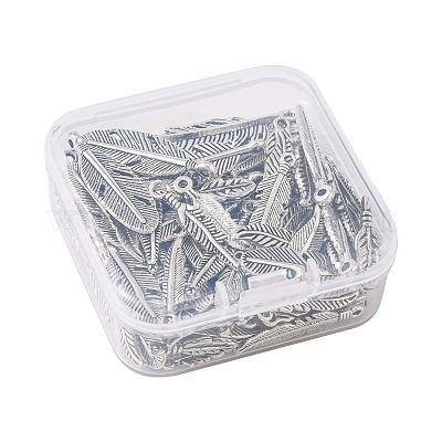 100шт 10 стильные тибетские подвески из сплава с перьями TIBEP-FS0001-07-1