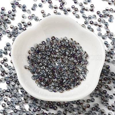 Стеклянные бусины ирис&nbsp;SEED-Z001-B-D04-1
