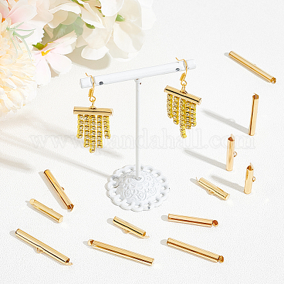 48 шт. 4 стиля 304 нержавеющая сталь скользящая застежка на конце трубки STAS-UN0058-14-1