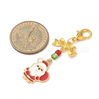 Рождественские украшения из сплава эмали HJEW-JM04049-02-1