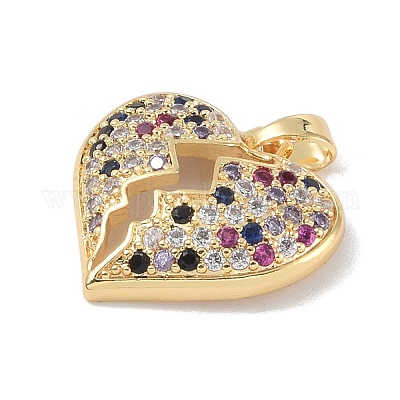 Латунные микро проложить кубического циркония подвески KK-P273-10B-G-1