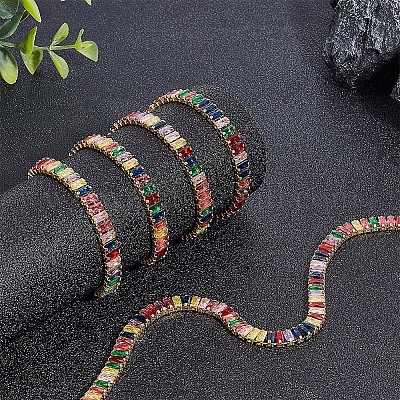 Цепочки из стразов CHC-WH0015-01G-1