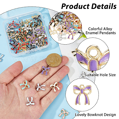 72шт 12 цвета сплава эмалевые подвески&nbsp;ENAM-HS0001-06-1