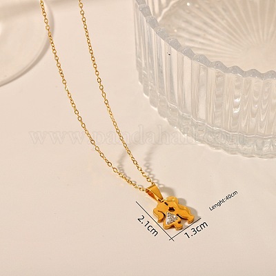 Ожерелья с подвесками из нержавеющей стали 304 с кристаллами и стразами FS-WG5BCFA-02-1