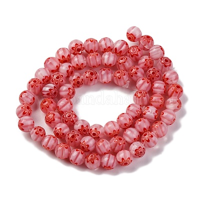 Ручной работы millefiori стеклянные бусины нитки LAMP-G164-02C-1