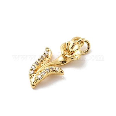 Латунные микро проложить кубического циркония подвески KK-Z135-01G-02-1