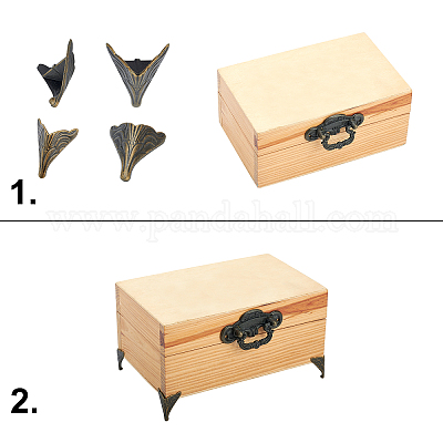 Винтажный угловой протектор коробки из сплава FIND-FH0001-23AB-RS-1