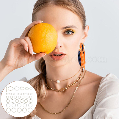 40 шт. 5 стиля 925 разъемных соединительных кольца из стерлингового серебра STER-GO0001-08-1