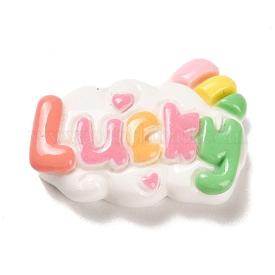 Кабошоны Lucky Decoden из непрозрачной смолы CRES-P032-A09-1