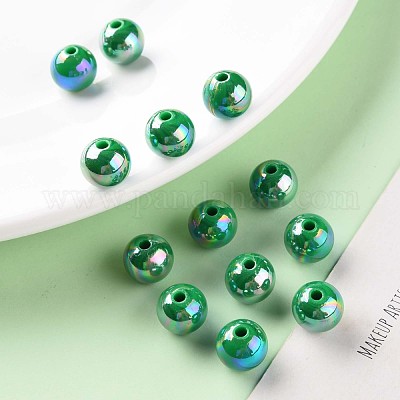 Непрозрачные акриловые бусины MACR-S370-D10mm-24-1