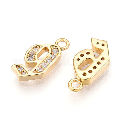 Латунные микро проложить кубического циркония подвески KK-N261-104J-G-1