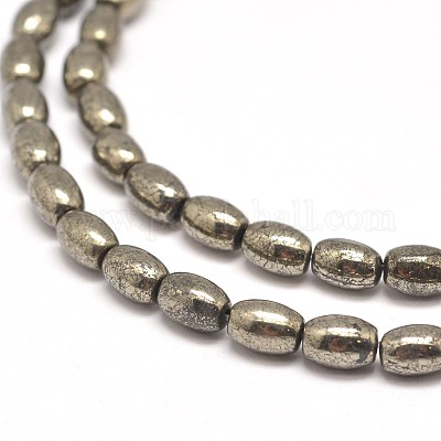 Естественно пирит риса шарики нити G-I125-102B-1