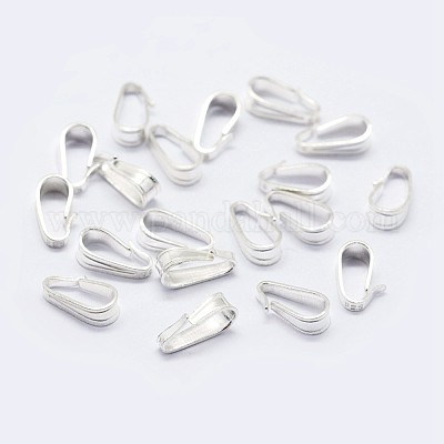 925 держатели кулонов из чистого серебра STER-F036-08S-3x7mm-1