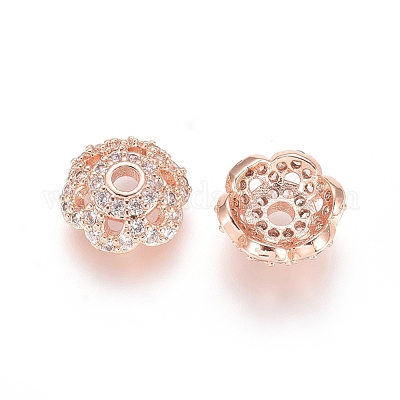 Латунь микро проложить кубический цирконий шарик ZIRC-E163-25A-RG-1