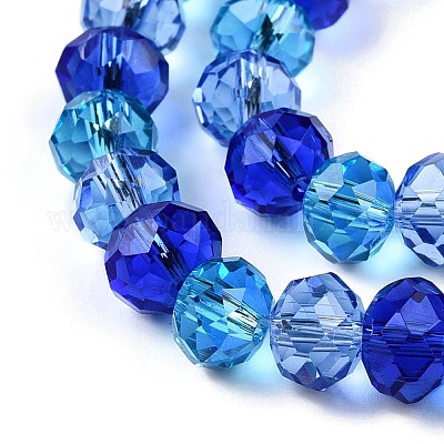 Прозрачные стеклянные бусины GLAA-T023-09F-1