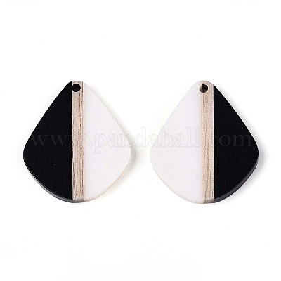 Кулоны из непрозрачной смолы и дерева RESI-T057-74B-1