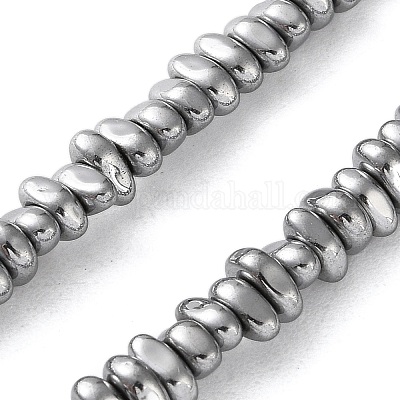 Гальванические нити из синтетических немагнитных гематитовых бусин G-I364-B01-03-1