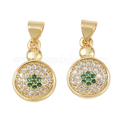 Латунные микро проложить кубического циркония подвески KK-C132-18G-1