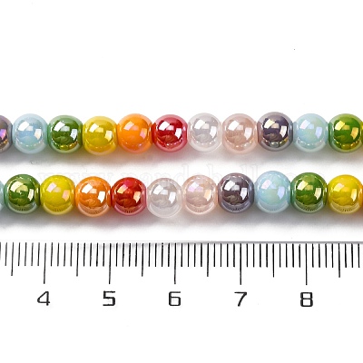 Нити стеклянных бусин с гальваническим покрытием и градиентным цветом X-LAMP-M023-03-1