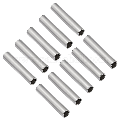10 шт. 925 бусины-трубочки из стерлингового серебра STER-BC0003-48B-1