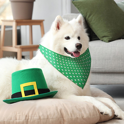 4 шт. 4 стиля треугольный полиэстеровый носовой платок для домашних животных AJEW-CP0006-08B-05-1