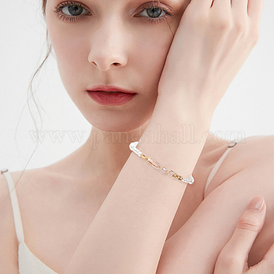 12 шт. латунные прозрачные кубические циркониевые застежки-раскладушки KK-BBC0021-35-1