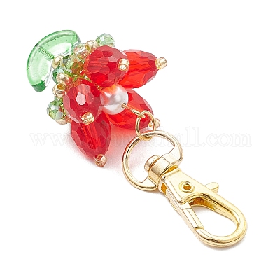 Подвески из цветочного стекла украшения HJEW-MZ00248-01-1