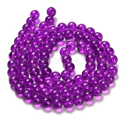 Строковые прозрачные стеклянные бусины в нитях GLAD-Q012-10mm-20-1