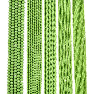 Непрозрачный сплошной цвет имитация нефрита стеклянные бусины пряди EGLA-A044-P8mm-D30-1