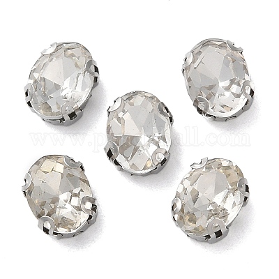 Овал пришиваем стразами RGLA-L028-02B-01-1