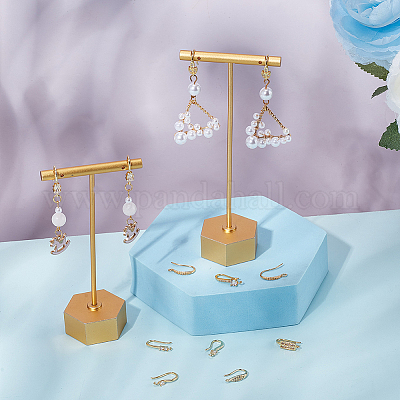 8 пара 8 стилей латунных крючков для сережек с микропаве из прозрачного кубического циркония ZIRC-BC0001-25-1