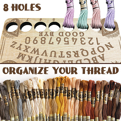 8-позиционные деревянные лотки для хранения ниток для вышивания TOOL-WH0056-031-1