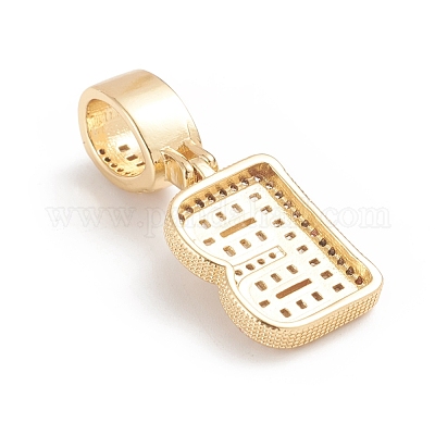 Латунные микро проложить кубического циркония подвески ZIRC-G165-13G-B-1