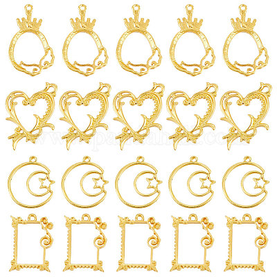 20 шт. 4 стиля оправы из сплава эмали FIND-SC0004-83-1