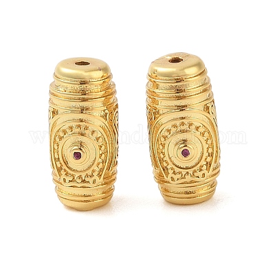 Латунные микро проложить кубического циркония бусы KK-K384-01G-1