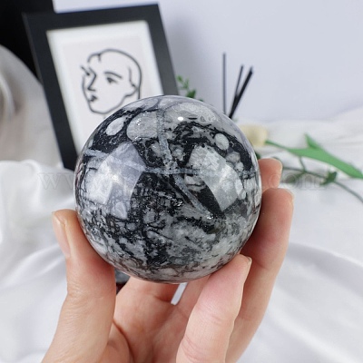 Ископаемый хрустальный шар из натуральной оболочки PW-WG4EAD1-01-1