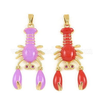 Латунь эмаль подвески&nbsp;KK-I477-05G-02-1