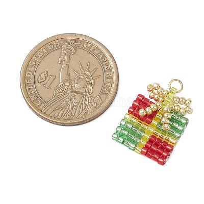 Подвески из стеклянного бисера в подарок на Рождество PALLOY-MZ00899-04-1