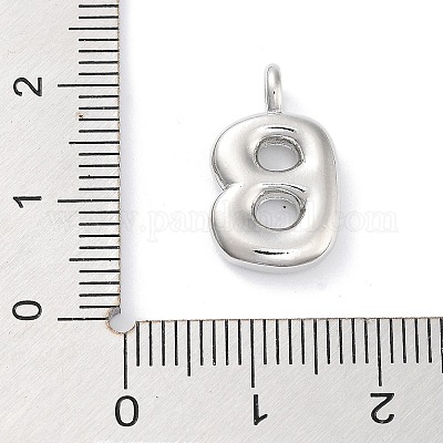 Подвески из латуни с покрытием стойки с буквами-шариками KK-C050-01P-B-1