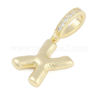 Латунные микропаве прозрачные подвески с фианитом KK-M289-01X-G-1