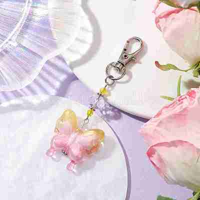 Акриловые подвески-бабочки HJEW-JM01595-02-1