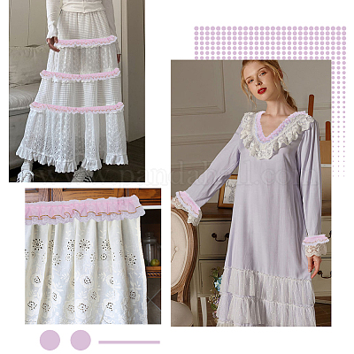 10 м полиэстеровых кружевных лент в горошек OCOR-GF0003-35B-1