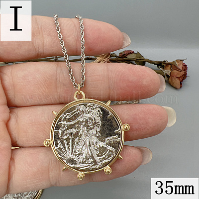 Латунные ожерелья с подвесками в виде медалей FS-WG7F425-14-1