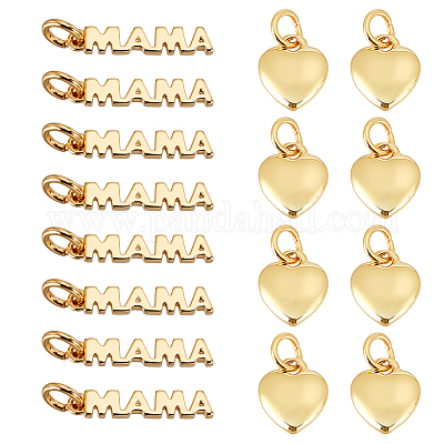 16шт 2 стиля латунные подвески KK-GA0002-07-1