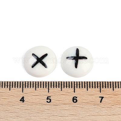 Белые и черные плоские круглые кабошоны из мультяшной смолы CRES-Q009-01I-1