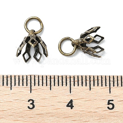 Латунная филигранная крышка для бусин KK-L102-27AB-1