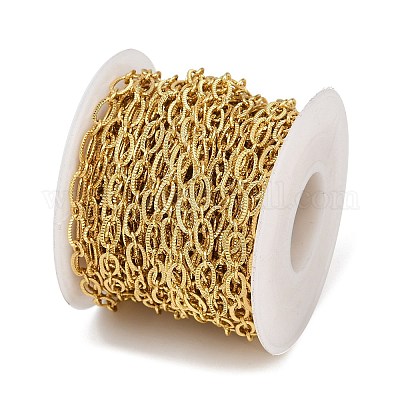 Латунные текстурированные овальные звенья цепи CHC-A011-05G-1
