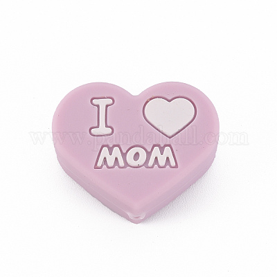 День матери бусины из пищевого экологически чистого силикона SIL-N002-10D-1