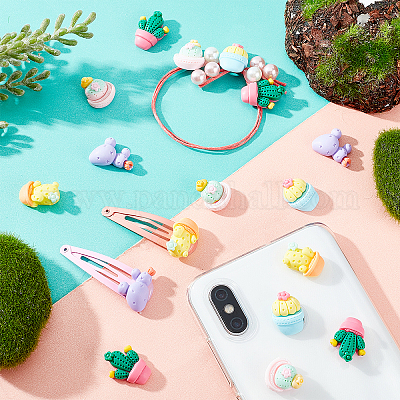 Кабошоны из непрозрачной смолы в 60 стилях RESI-PH0001-62-1